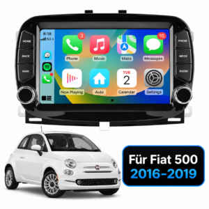 Android Autoradio für Fiat 500 2016-2019 Multimedia  Apple CarPlay Navigation BT GPS 4G WIFI FM