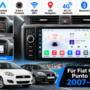 Android Autoradio für Fiat Grande Punto Linea GPS Nav Carplay 4g RDS BT – Bild 2