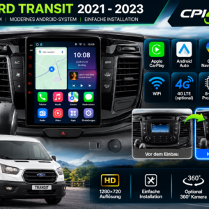 Android Autoradio 9.7 Zoll Für Ford Transit 2021-2023 Video DSP – Bild 2