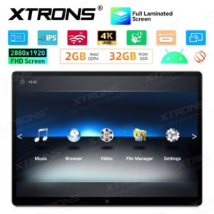 Xtrons HM138A drehbares Android 16 Auto TV Kopfstützen-Monitor-Tablet, 2880x1920 QHD+, 4K UHD – Bild 8