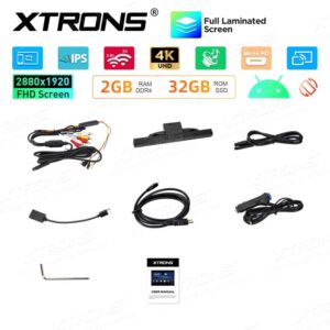 Xtrons HM138A drehbares Android 16 Auto TV Kopfstützen-Monitor-Tablet, 2880x1920 QHD+, 4K UHD – Bild 14