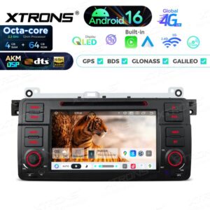 Xtrons IP7646B Android Autoradio 4/64 GB Car CD DVD Multimedia-Player, AKM DSP, 4G, Wireless CarPlay Android Auto für BMW E46 Rover 75 MG ZT