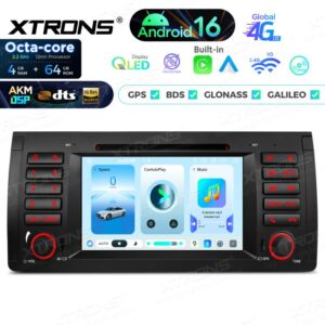 Xtrons IP7653B Android Autoradio 4/64 GB mit CD/DVD-Player, AKM DSP, 4G, Wireless CarPlay für BMW 5er E39 M5 und X5 E53 (1995–2006) – Bild 5