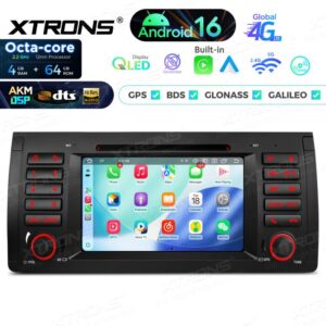 Xtrons IP7653B Android Autoradio 4/64 GB mit CD/DVD-Player, AKM DSP, 4G, Wireless CarPlay für BMW 5er E39 M5 und X5 E53 (1995–2006) – Bild 8