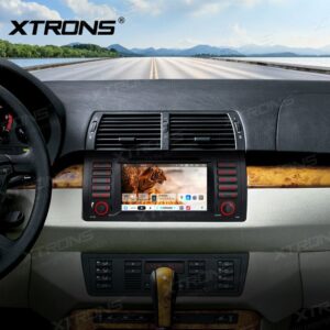 Alternative view of Xtrons IP7653B Android Autoradio 4/64 GB mit CD/DVD-Player, AKM DSP, 4G, Wireless CarPlay für BMW 5er E39 M5 und X5 E53 (1995–2006)