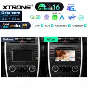 Xtrons IP76M245G Android Autoradio 4/64 GB mit CD/DVD-Player, für Mercedes-Benz A-Klasse/B-Klasse/Viano & Vito/Sprinter/VW Crafter AKM7388 DTS – Bild 4