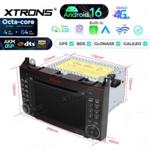 Xtrons IP76M245G Android Autoradio 4/64 GB mit CD/DVD-Player, für Mercedes-Benz A-Klasse/B-Klasse/Viano & Vito/Sprinter/VW Crafter AKM7388 DTS – Bild 14