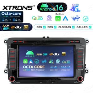Xtrons IP76MTVG Android Autoradio mit CD- und DVD-Player für VW Golf, Passat, Skoda und SEAT, AKM DSP, 4G, kabelloses CarPlay und Android Auto – Bild 7