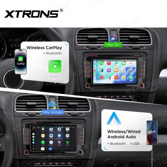 Xtrons IP76MTVG Android Autoradio mit CD- und DVD-Player für VW Golf, Passat, Skoda und SEAT, AKM DSP, 4G, kabelloses CarPlay und Android Auto – Bild 4