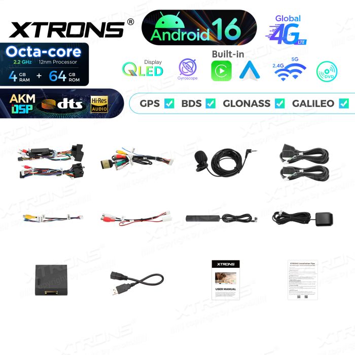 Xtrons IP76MTVG Android Autoradio mit CD- und DVD-Player für VW Golf, Passat, Skoda und SEAT, AKM DSP, 4G, kabelloses CarPlay und Android Auto – Bild 15