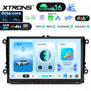 Xtrons IP96MTVDABL Android Autoradio 4/64 GB mit integriertem DAB+, AKM DSP, 4G, kabellosem CarPlay und Android Auto für VW Golf, Passat, Skoda und SEAT – Bild 5