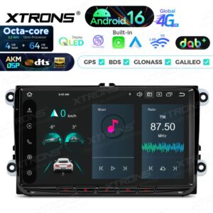 Xtrons IP96MTVDABL Android Autoradio 4/64 GB mit integriertem DAB+, AKM DSP, 4G, kabellosem CarPlay und Android Auto für VW Golf, Passat, Skoda und SEAT – Bild 6