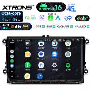 Xtrons IP96MTVDABL Android Autoradio 4/64 GB mit integriertem DAB+, AKM DSP, 4G, kabellosem CarPlay und Android Auto für VW Golf, Passat, Skoda und SEAT – Bild 9