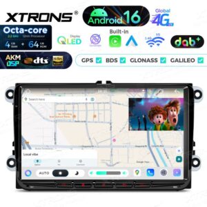 Xtrons IP96MTVDABL Android Autoradio 4/64 GB mit integriertem DAB+, AKM DSP, 4G, kabellosem CarPlay und Android Auto für VW Golf, Passat, Skoda und SEAT – Bild 10