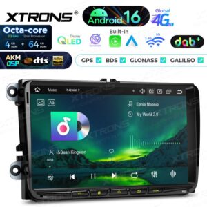 Xtrons IP96MTVDABL Android Autoradio 4/64 GB mit integriertem DAB+, AKM DSP, 4G, kabellosem CarPlay und Android Auto für VW Golf, Passat, Skoda und SEAT – Bild 11