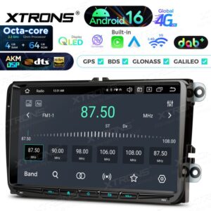 Xtrons IP96MTVDABL Android Autoradio 4/64 GB mit integriertem DAB+, AKM DSP, 4G, kabellosem CarPlay und Android Auto für VW Golf, Passat, Skoda und SEAT – Bild 13