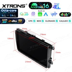 Xtrons IP96MTVDABL Android Autoradio 4/64 GB mit integriertem DAB+, AKM DSP, 4G, kabellosem CarPlay und Android Auto für VW Golf, Passat, Skoda und SEAT – Bild 15