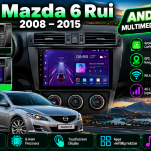 Alternative view of Android Autoradio für Mazda 6 Rui GH 2008-2015 2 DIN Multimedia, GPS-Navigation, SWC, Bluetooth, FM, RDS, DSP