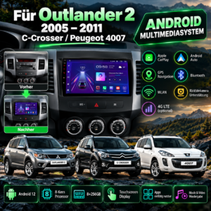 Alternative view of Android Autoradio Für Mitsubishi Outlander XL 2 2012-2015 Citroen c-Crosser Multimedia