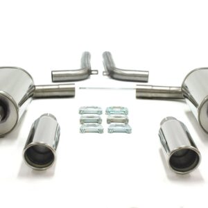 TA Technix Duplex Edelstahlanlage 1x100mm Links+Rechts passend für Audi A6 Quattro Limo.+Avant Typ 4F-C6 / A6 Allroad Typ 4FH-C6