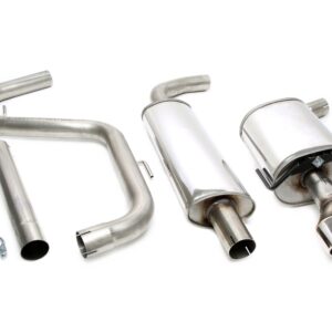 TA Technix Edelstahlanlage 2x80mm passend für Saab 9-3 1.8T/2.0T Typ YS3F