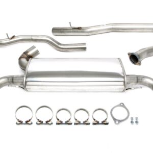 TA Technix Duplex Edelstahlanlage 1x100mm Links+Rechts passend für Volvo S60 II/V60 T3/T4/T5 alle 2WD Typ F