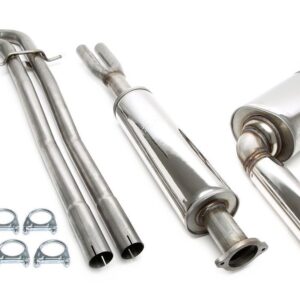TA Technix Edelstahlanlage 1x100mm passend für Volvo V70 II Turbo 2WD BJ 6/04- Typ S