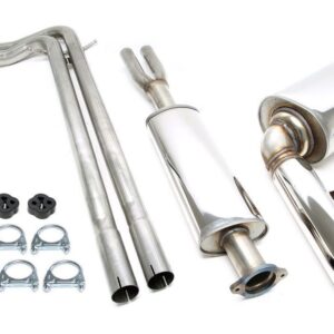 TA Technix Edelstahlanlage 1x100mm passend für Volvo V70 II AWD 2.4D-D5/2.5T ab BJ06/04 Typ S