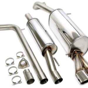 TA Technix Edelstahlanlage 2x80mm passend für VW Polo 6R