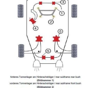 Alternative view of TA Technix PU-Buchsen Kit 20-teilig / Hinterachse mit Ø 15mm Stabi / passend für BMW 3er Serie E46 / E46 Compact