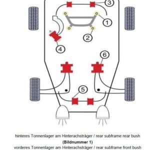 Alternative view of TA Technix PU-Buchsen Kit 20-teilig / Hinterachse mit Ø 19mm Stabi / passend für BMW 3er Serie E46 / E46 Compact