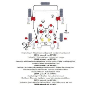 Alternative view of TA Technix PU-Buchsen Kit 24-teilig / VA+ Hinterachse passend für VW Corrado / Golf II / Jetta II / Seat Toledo I