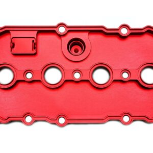 Alternative view of TA Technix Alu gefräster Ventildeckel in rot mit KGE Kit passend für Audi / Seat / Skoda / VW der MQB-Plattform (EA113)