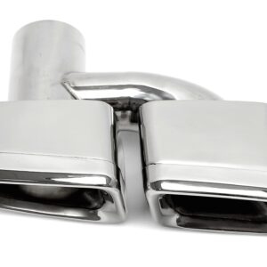 TA Technix universelles duplex Edelstahl Endrohr Rechts zum anschweissen in chrom/glänzend
