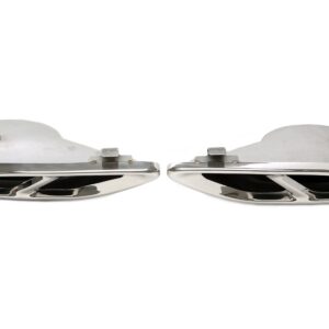 TA Technix Endrohrblende zum anschrauben "double design C43" in chrom/glänzend passend für Mercedes Benz A-Klasse (W176) / C-Klasse (W205) / GLC/GLE/GLS-Klasse (C/X253/W166/C292/X166)
