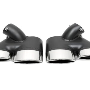 TA Technix Endrohrblende zum anschrauben "double design" in chrom/glänzend passend für Mercedes Benz E-Klasse (W211)