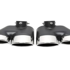 TA Technix Endrohrblende zum anschrauben "double design" in chrom/glänzend passend für Mercedes Benz S-Klasse (W220)