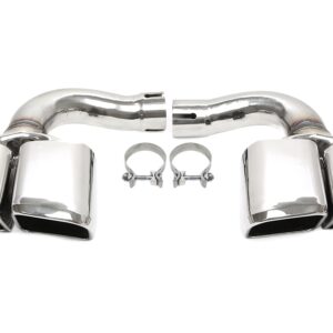 TA Technix Endrohrblende zum anschrauben "double design" in chrom/glänzend passend für Porsche Cayenne (9Y0)