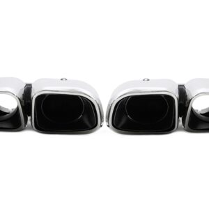 Alternative view of TA Technix Endrohrblende zum anschrauben "double design" in chrom/glänzend passend für Porsche Macan (95B) BJ 2018-