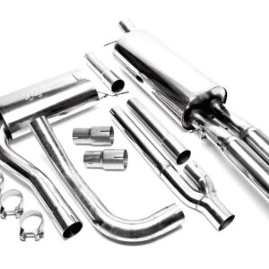 TA Technix Edelstahlanlage 2x76mm rund/gebördelt passend für Audi A4 Limousine
