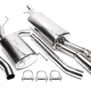 TA Technix Edelstahlanlage 2x76mm rund/gebördelt passend für Audi A6 1.8T/1.9+2.5TDI