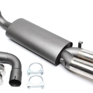TA Technix Sportendschalldämpfer 2x76mm passend für Audi 80+90 Typ 89