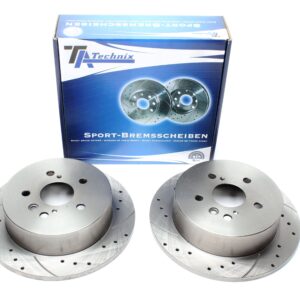 TA Technix Sport Bremsscheiben Satz Hinterachse passend für Toyota Avensis Verso / Previa