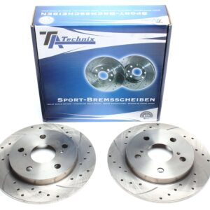 TA Technix Sport Bremsscheiben Satz Hinterachse passend für Toyota Auris / Corolla Stufenheck