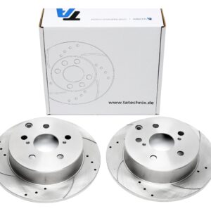 TA Technix Sport Bremsscheiben Satz Hinterachse passend für Toyota Avensis T25