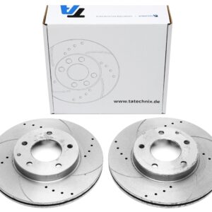 TA Technix Sport Bremsscheiben Satz Vorderachse passend für Mazda 323F-V (BA)