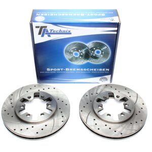 TA Technix Sport Bremsscheiben Satz Vorderachse passend für Nissan Pick up III / Pickup/NP300 Pickup III / Urvan Kasten / / Urvan Bus