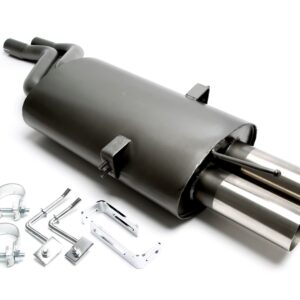 TA Technix Sportendschalldämpfer 2x76mm passend für BMW 3er Serie E46 Limousine