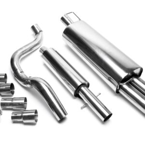 TA Technix Edelstahlanlage 2x76mm DTM passend für Audi Audi A3 8L