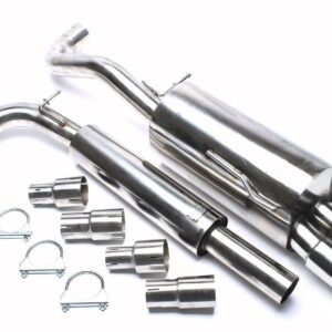 TA Technix Edelstahlanlage 2x76mm DTM passend für Seat Arosa 6H
